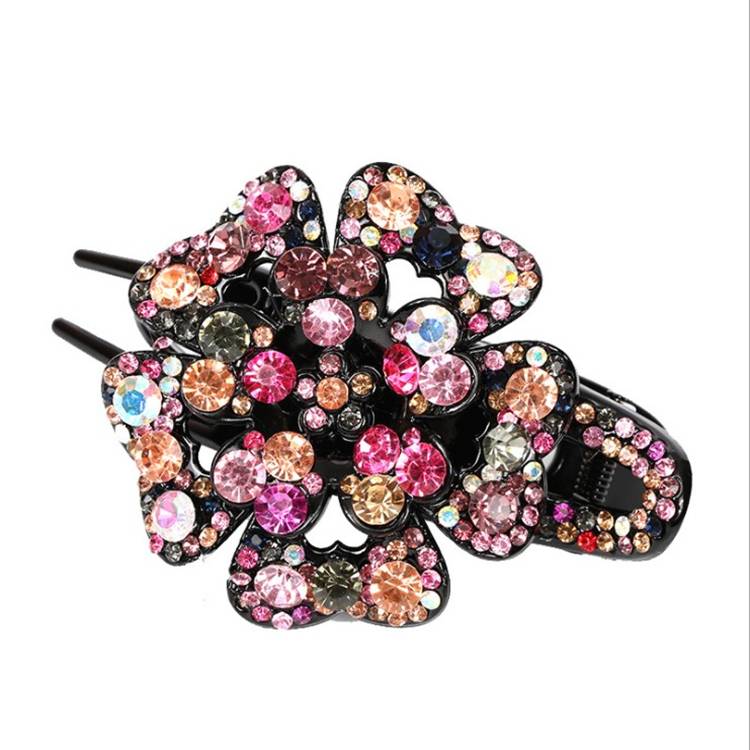 Fashion Clip Crystal Hair Clip Korea Elegant Atmosphere Headdress Hair Accessory Woman Simple Wild Delicate Duckbill Clip